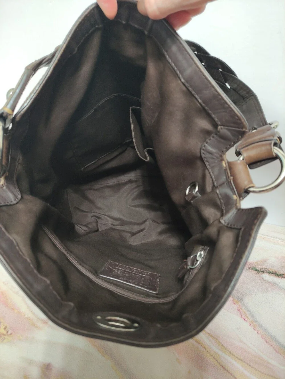 Coach signature fabric